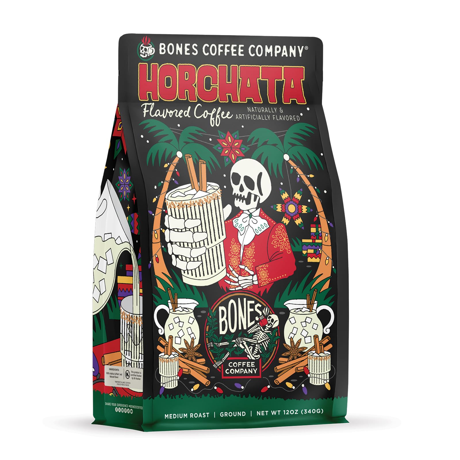Amazon.com : Bones Coffee Company Horchata Flavored Coffee, Medium