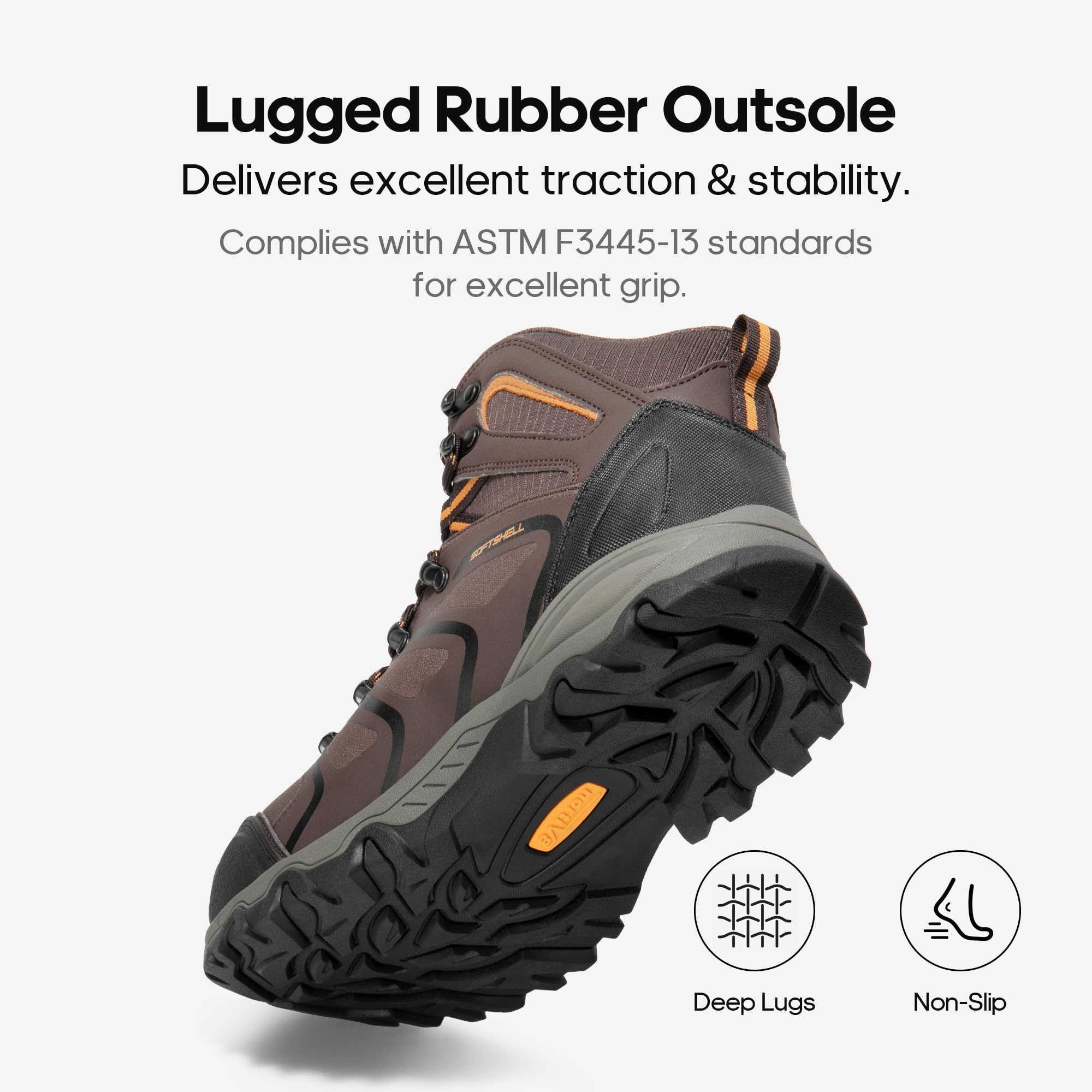 NORTIV 8 Waterproof Work Boots for Men Steel Toe Safety Construction Boots