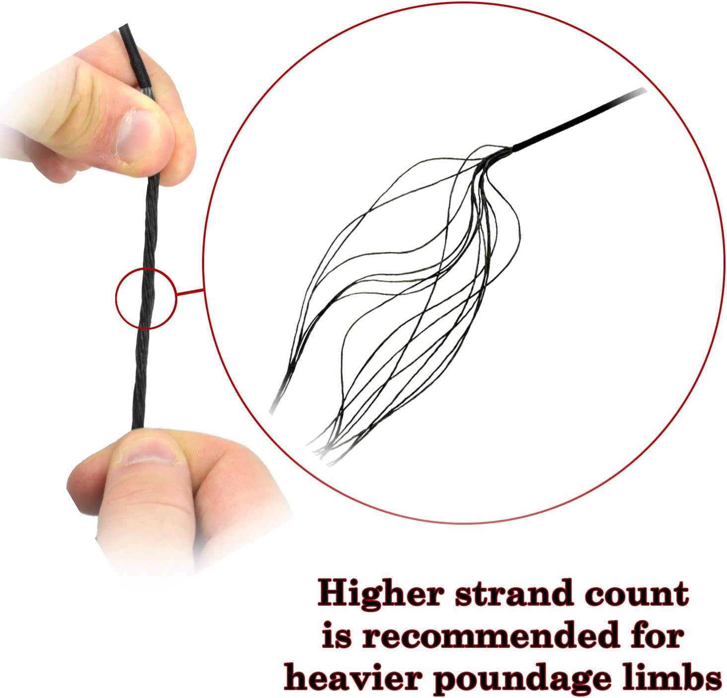 Replacement Archery Bowstring for Traditional Recurve Bows - Available in AMO Lengths from 44"-68" in 12, 14, 16 Strand - Made from Black Dacron B-55 Material : Sports & Outdoors