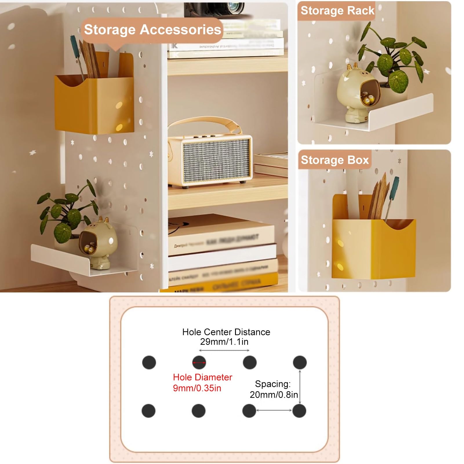 Organizer na Biurko, Półka na Książki, Biurkowa, Półka na Biurko, Regulowana Półka na Organizer na Biurko, Organizacja Biura I Przechowywanie(White,50x15x36CM/20x6x14in)