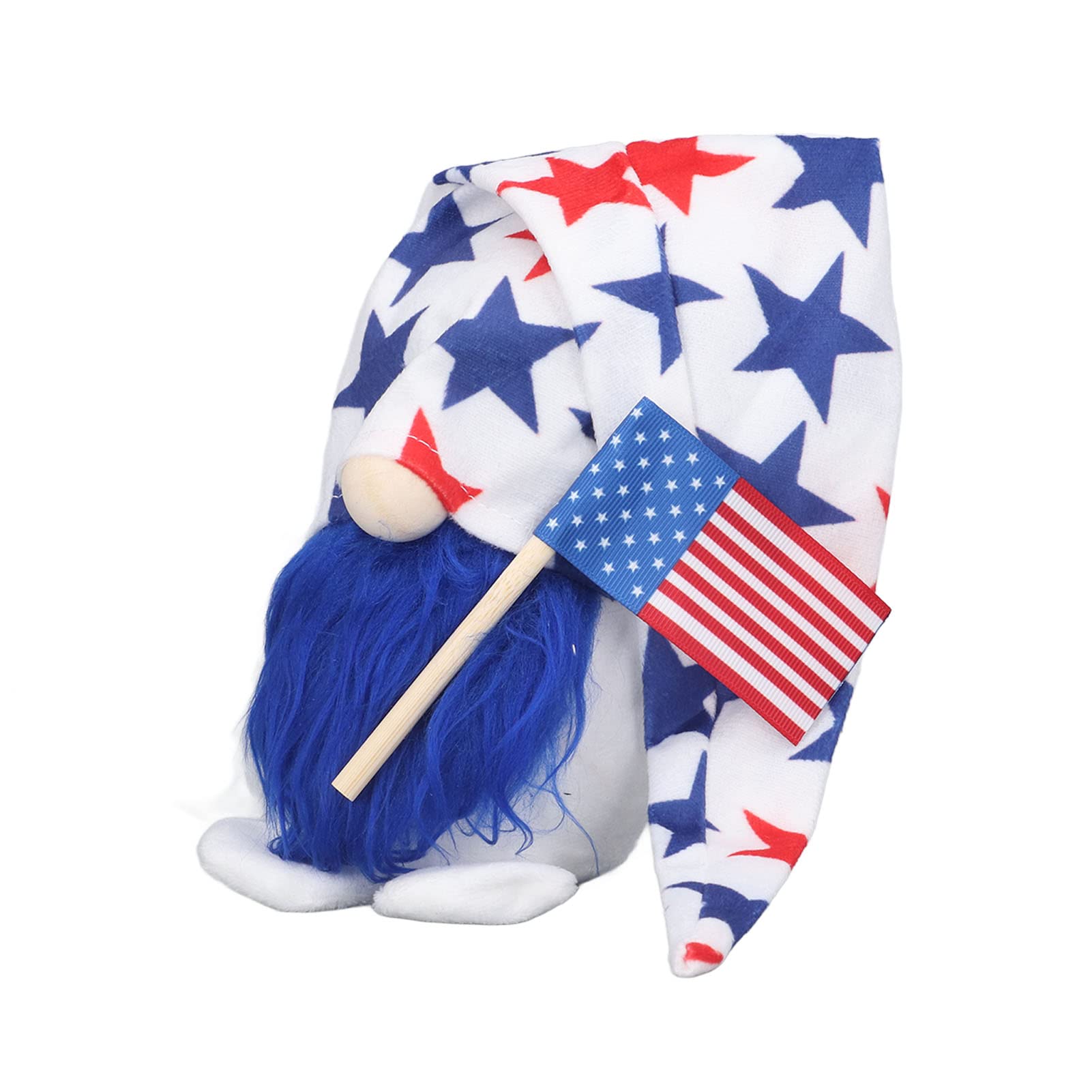 Faceless Dwarf Doll, Gnome Doll Hand Crafted Lovely for Office Blue Beard