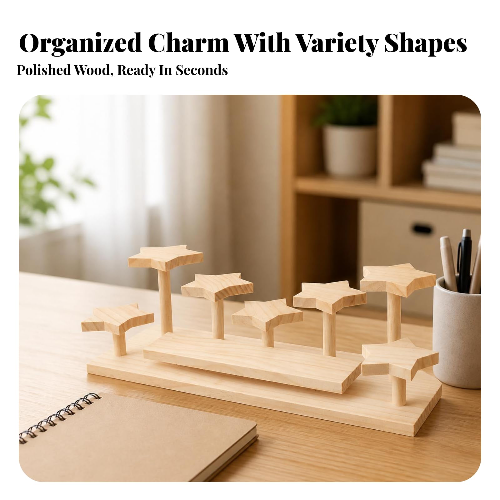 Schreibtisch-Aufbewahrungsregal aus kompakt Schreibtisch-Organizer stabil Display-Ständer für Sammler, , zimmer, Badezimmerablage , Herz 2