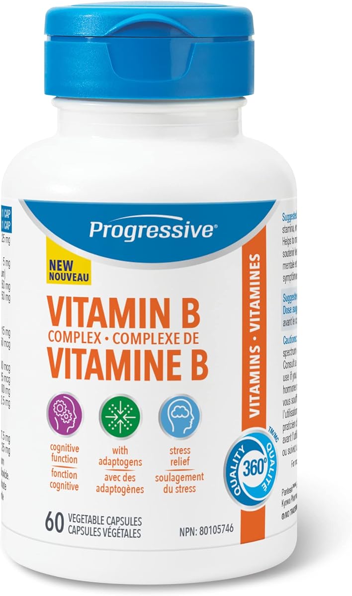 Progressive Health Progressive B-Complex with Rhodiola + L-Theanine​ 60 Count