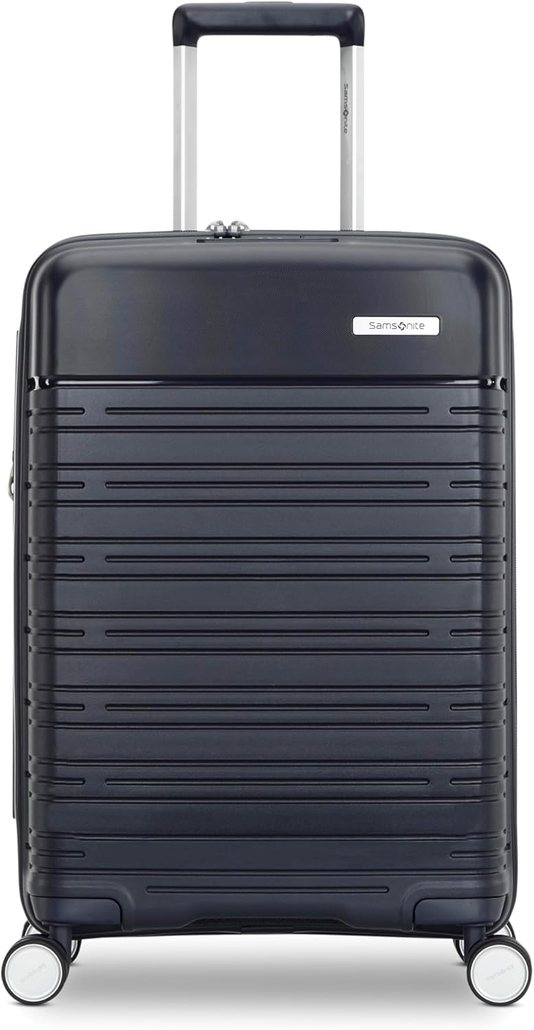 Samsonite Elevation Plus - Carry-On Hardside Luggage - Scratch Resistant Polypropylene Shell, RightHeight™ Adjustable Handle, Integrated AirTag Holder, TSA Lock, WetPak™ Compartment - Midnight Blue Carry-On Midnight Blue