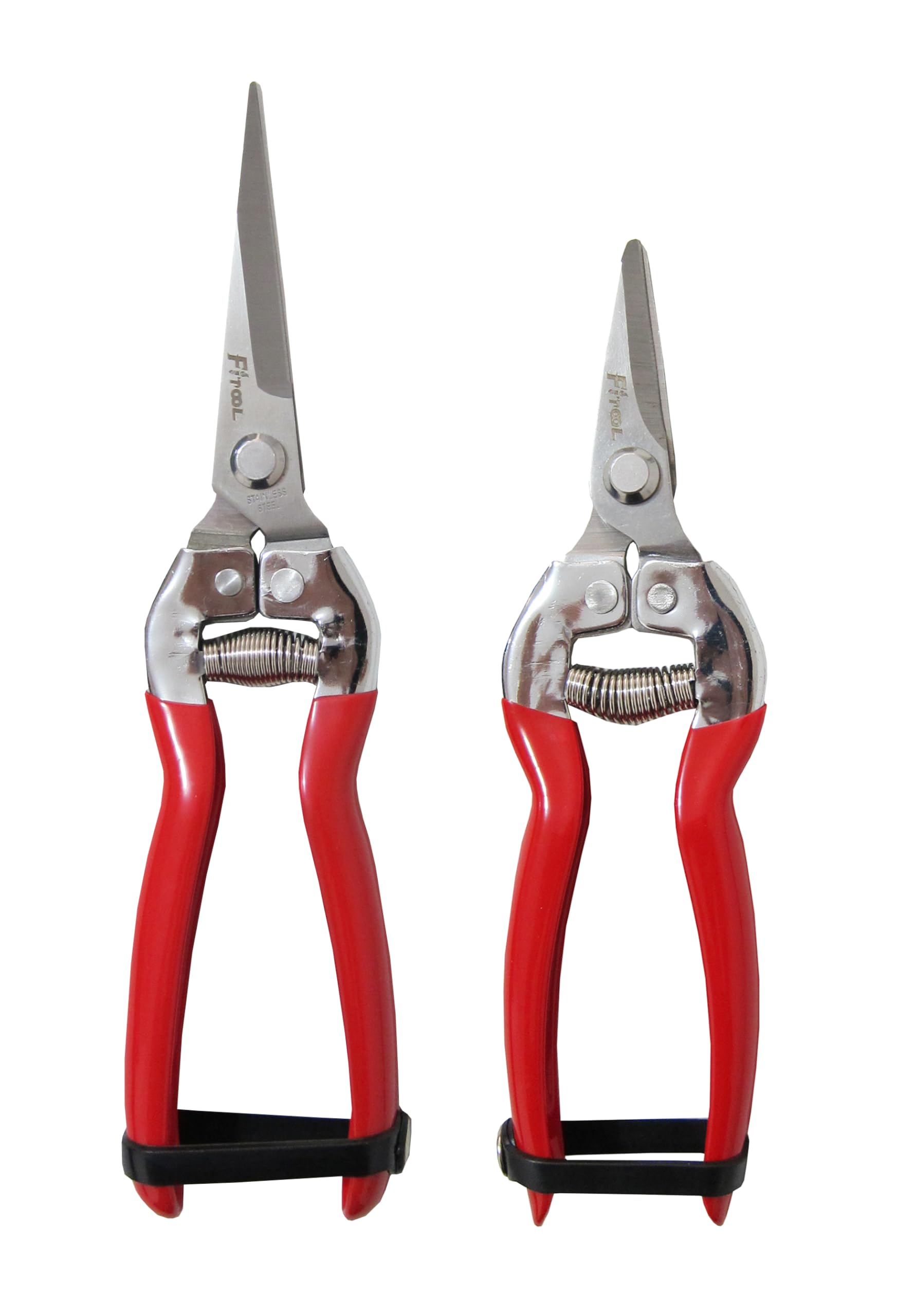 Fitool Florist Scissors, Potted Plants Bonsai Pruning Snip, Stainless Steel Serrated Blade, For Arranging Flowers, Trimming Plants And Harvesting Herbs, Vegetables, Fruits Picking Shears 2-Pack