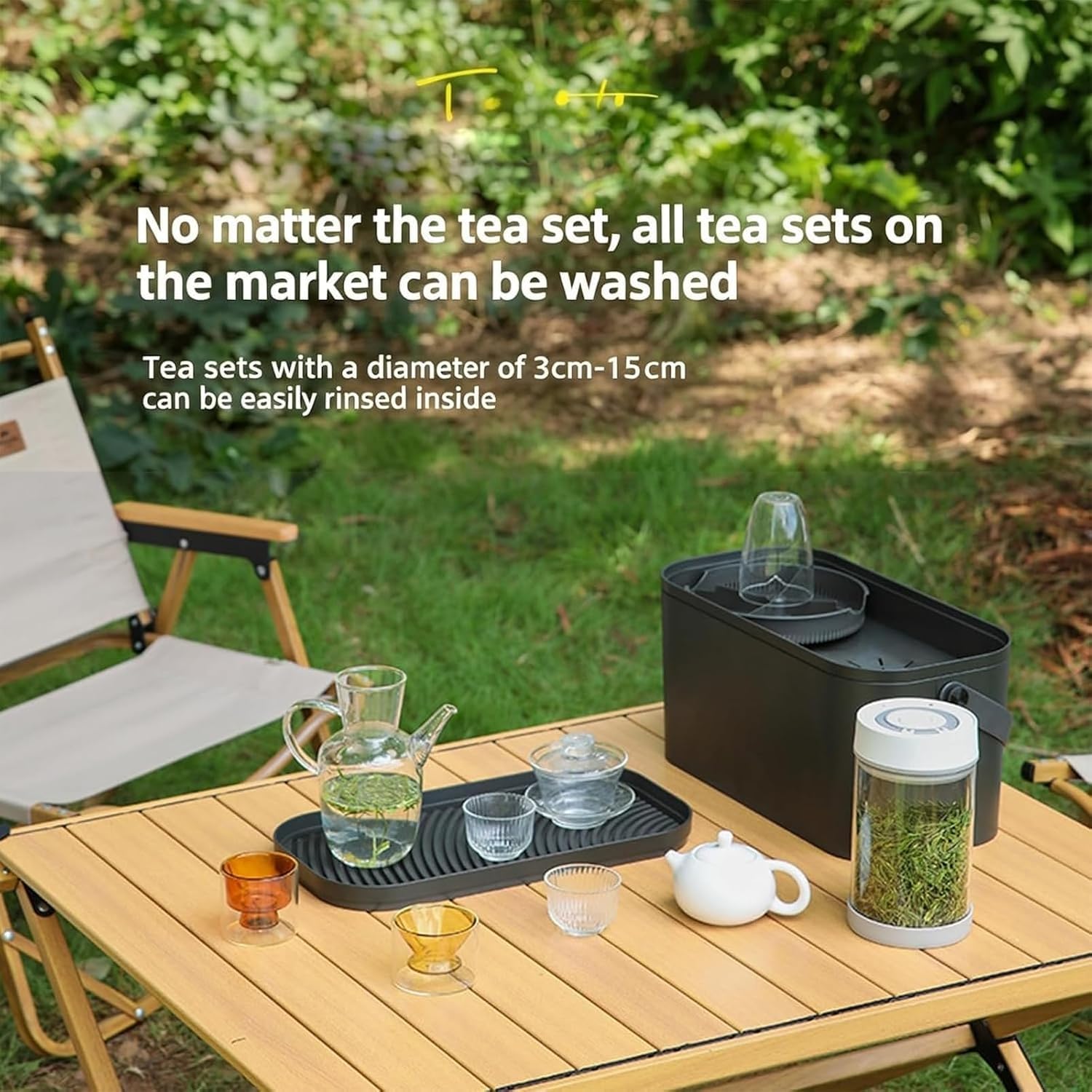 Lavavasos De Sobremesa, Enjuagador De Vasos Eléctrico, Con Depósito De Agua De 2,6 L, Tapa, Chorros De Alta Presión De 360°, Batería De 1500 Mah, Para Vasos Y Botellas De 3 A 15 Cm De Diámetro.