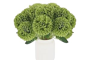 Artificial Chrysanthemums Flowers in Enchanting Green