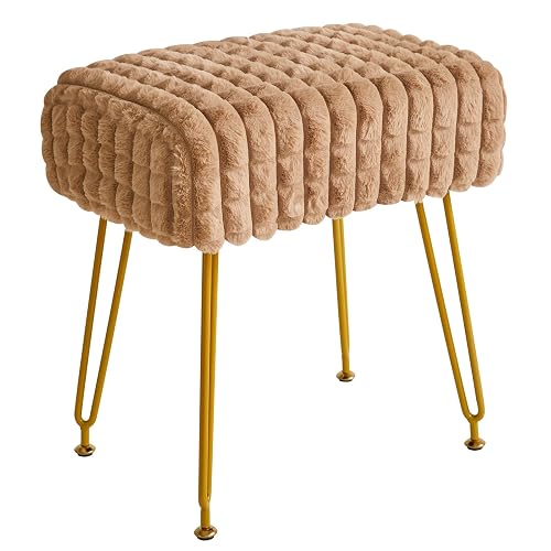 IBUYKE Rectangular Footrest Stool Ottoman, Makeup Vanity Stool Side Table,