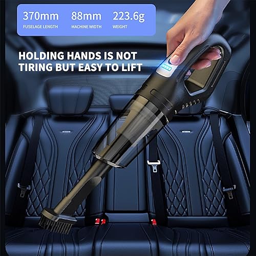 Miniatura 3 de Aspiradora de automóvil, portátil de doble propósito, aspiradora pequeña, recargable e inalámbrica, aspiradora de mano de mano de alta potencia para