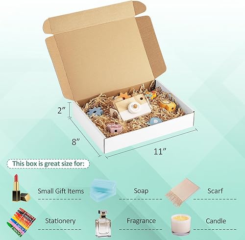 Miniatura 51 de Eupako Cajas de envío pequeñas de cartón corrugado de 9 x 6 x 2, paquete de 25 cajas de correo blancas para embalaje de pequeñas empresas, caja