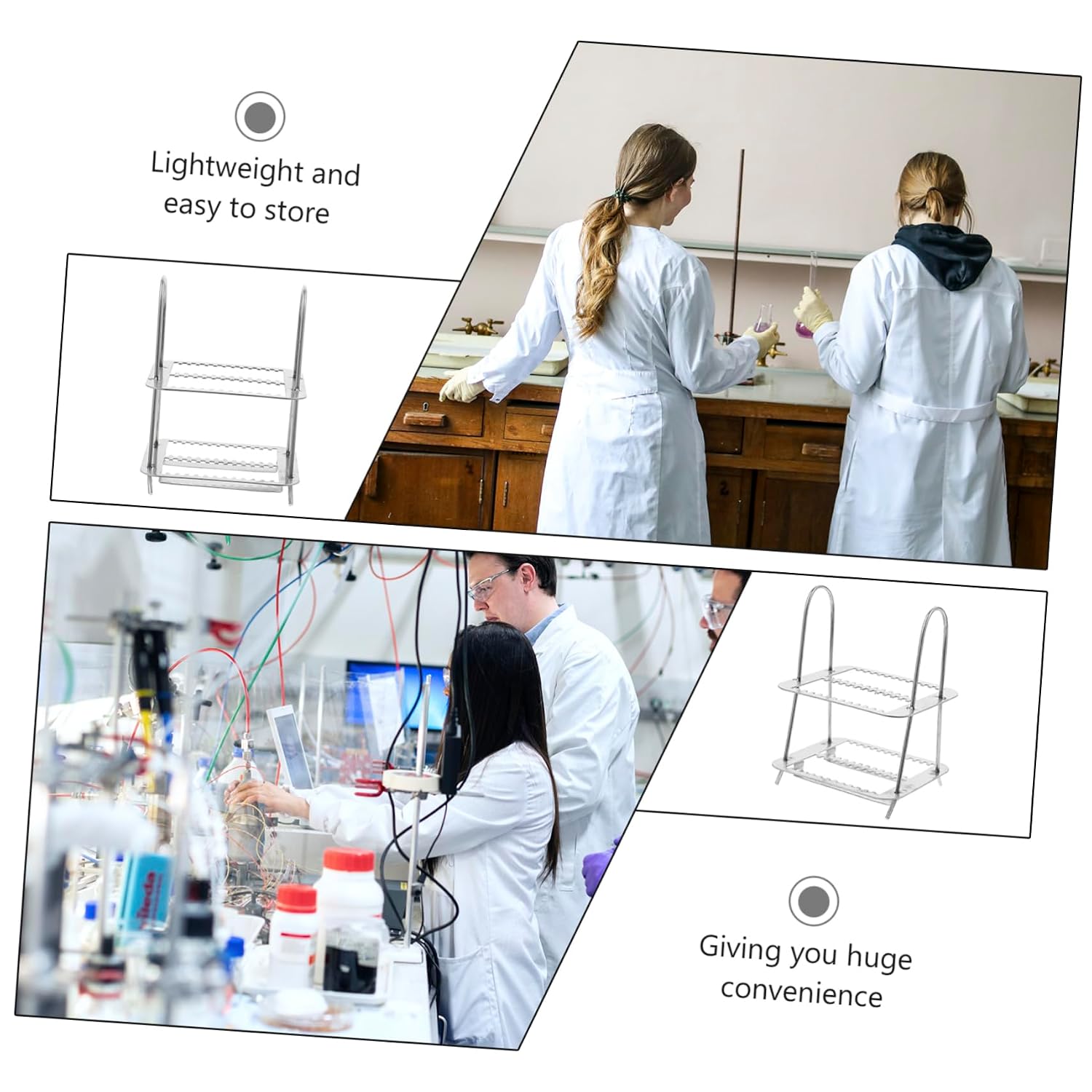 4pcs 26 26 Positions Glass Slides Holder Microscope Holder Rack Sturdy
