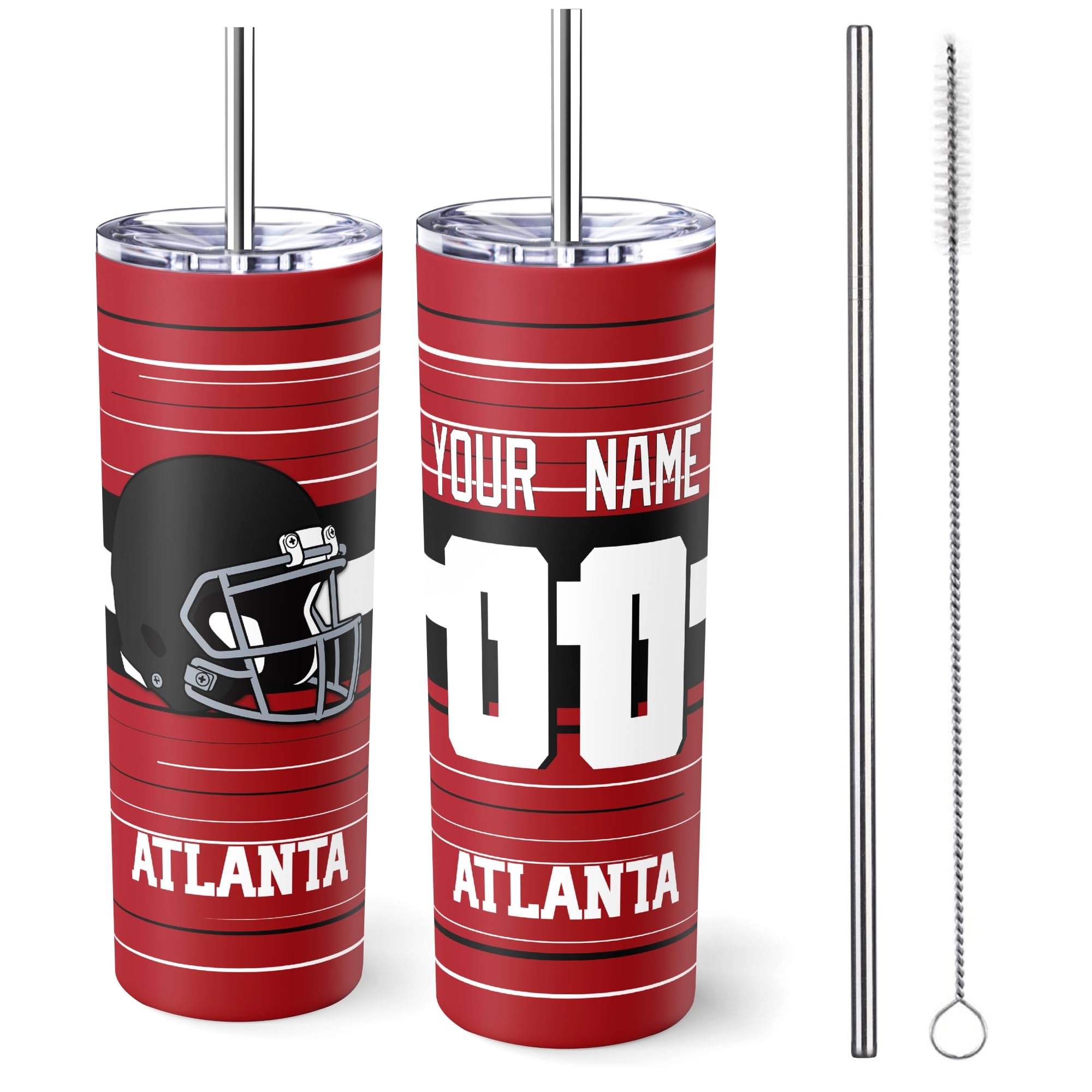 Atlanta Tumbler 20oz Travel Mug Custom Name and Number Gifts