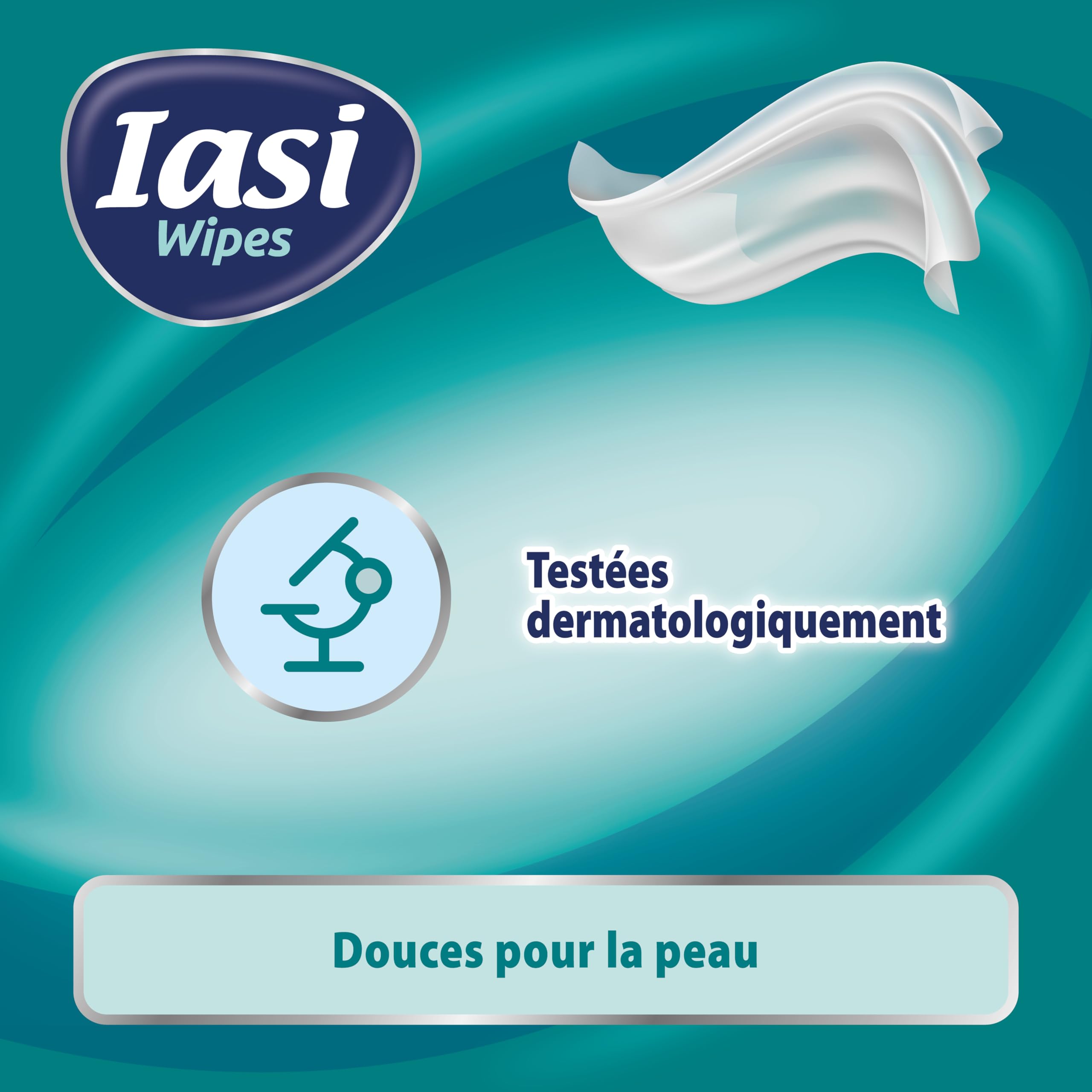 IASI Lingettes humides XL pour adultes, rétablissent le pH naturel de la peau, l'hygiène intime et corporelle, sans rinçage, 54 unités