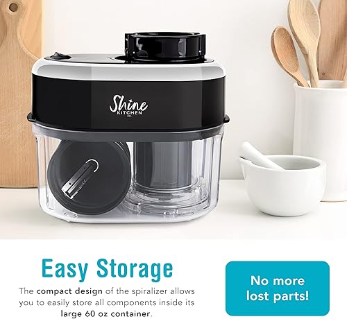 Miniatura 7 de Shine Kitchen Co. SES-100 - Espiralizador eléctrico para verduras