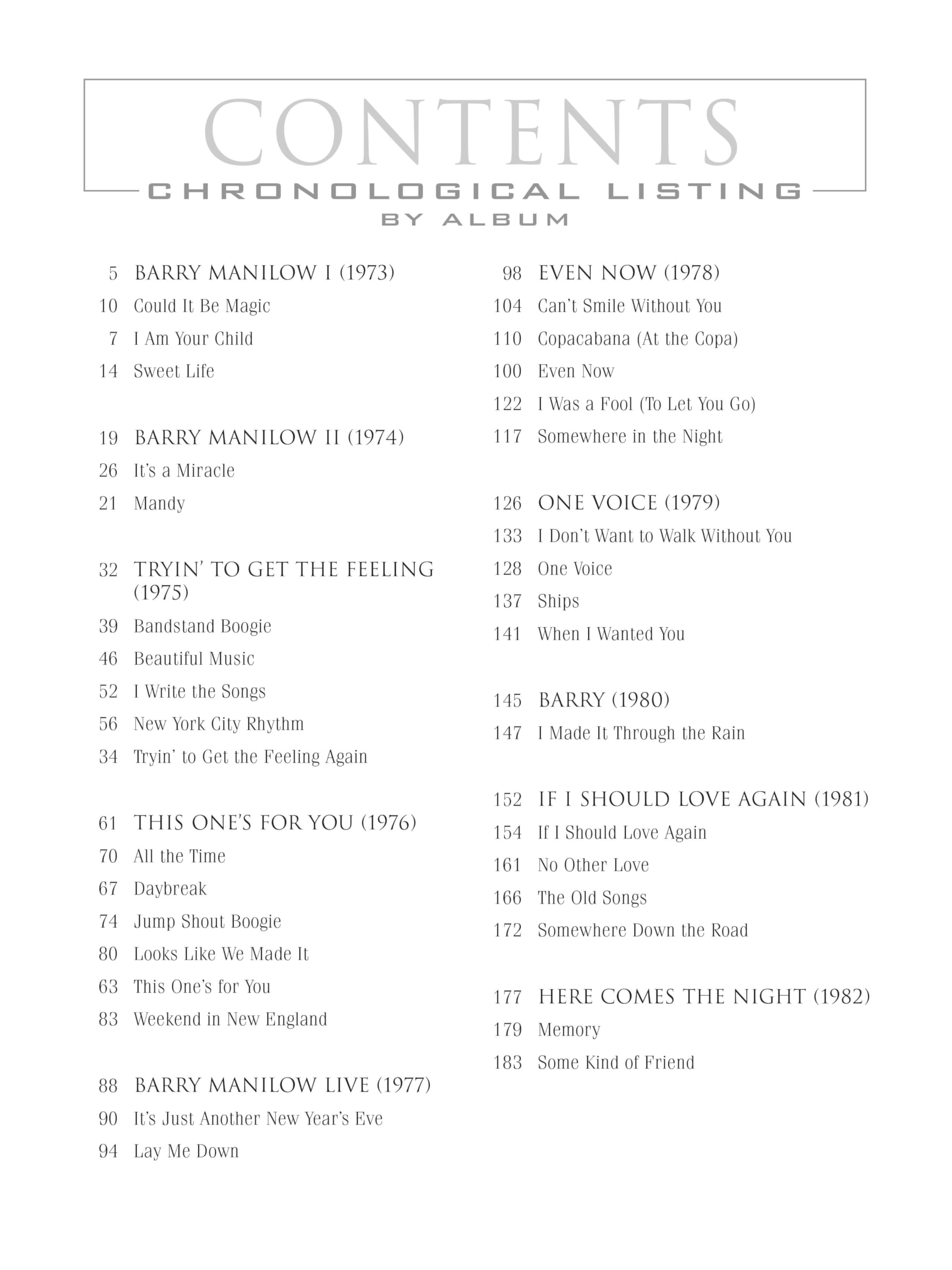 The Barry Manilow Anthology Pvg