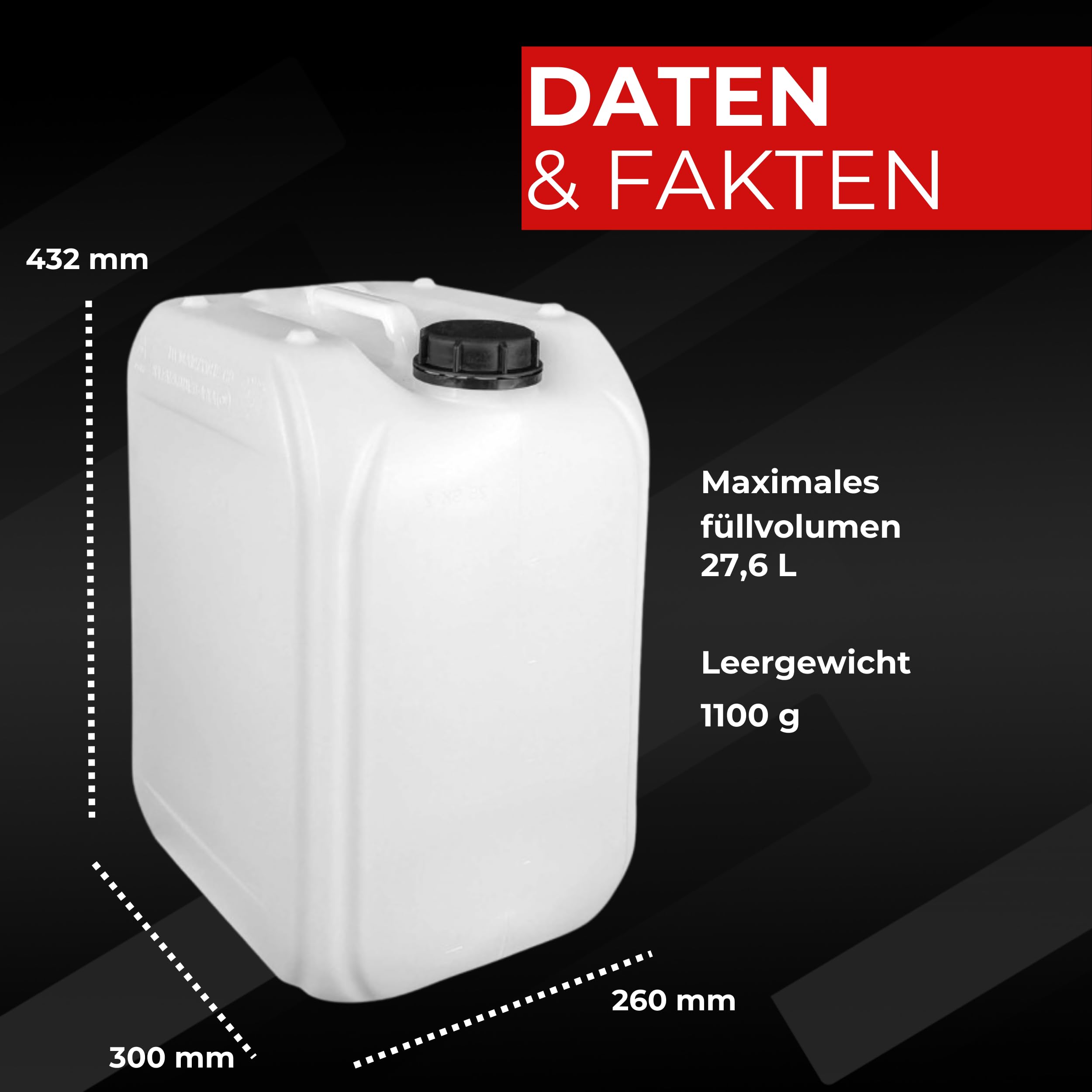 Brestol® 4X 25L Wasserkanister mit Auslaufhahn (DIN 61) | BPA-frei & lebensmittelecht | Leere Kunststoffkanister für Trinkwasser, Chemikalien, Diesel & Öl | Säurefest, geruchsneutral, ablesbare Skala