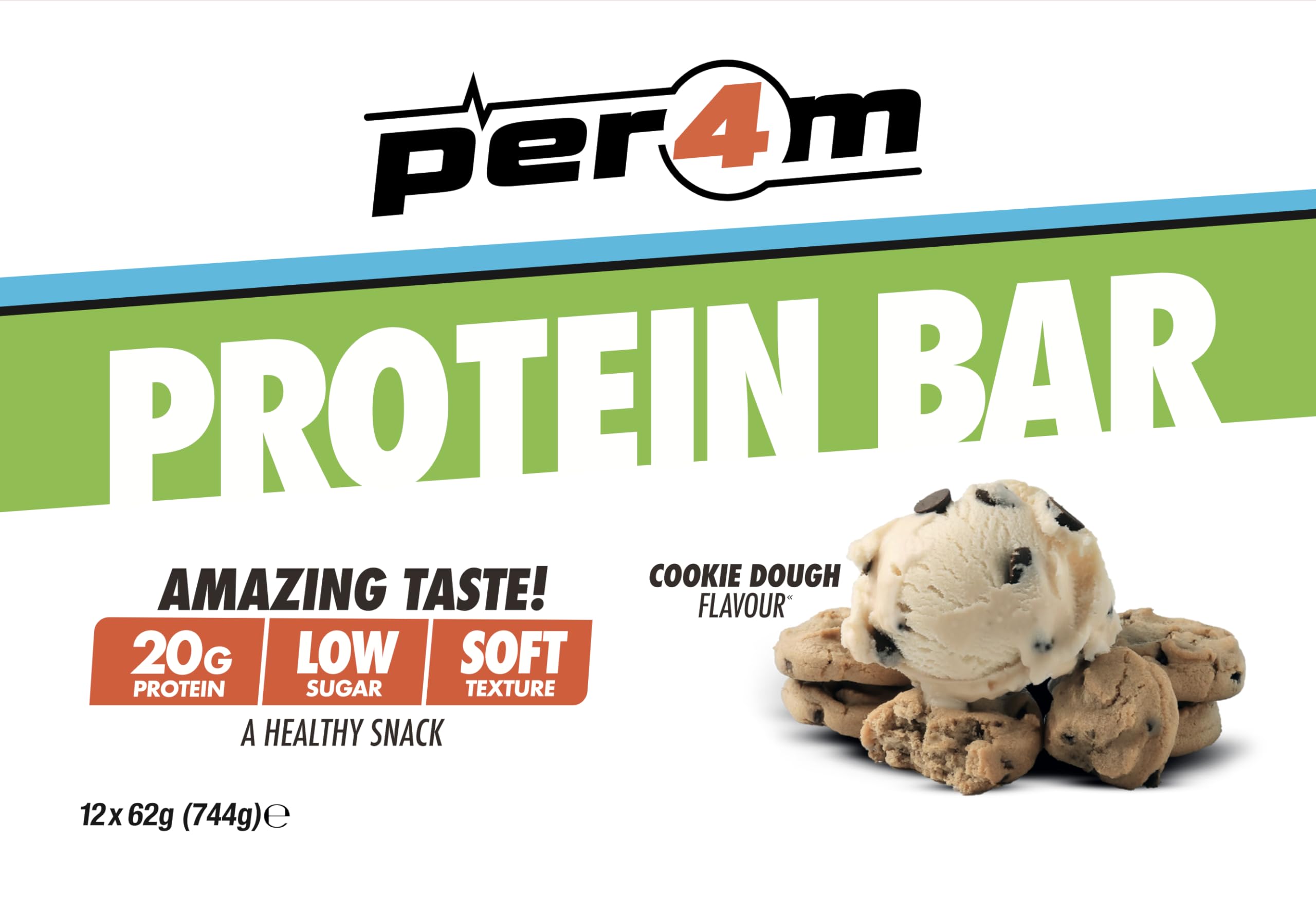 Per4m Protein Bar (12x62g) Cookie Dough
