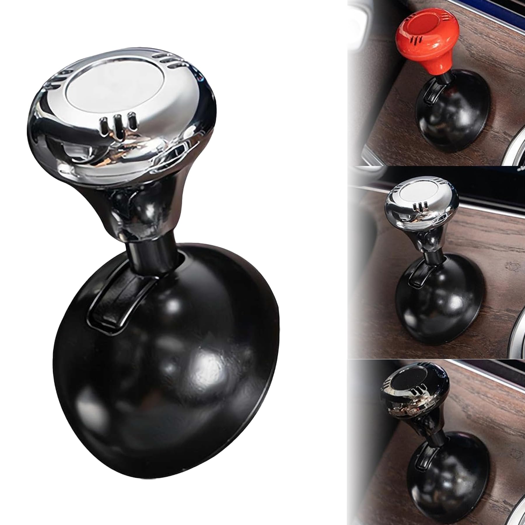 One-Button Cars Joystick Starter, Engine Start Stop Button Cover (Silver)