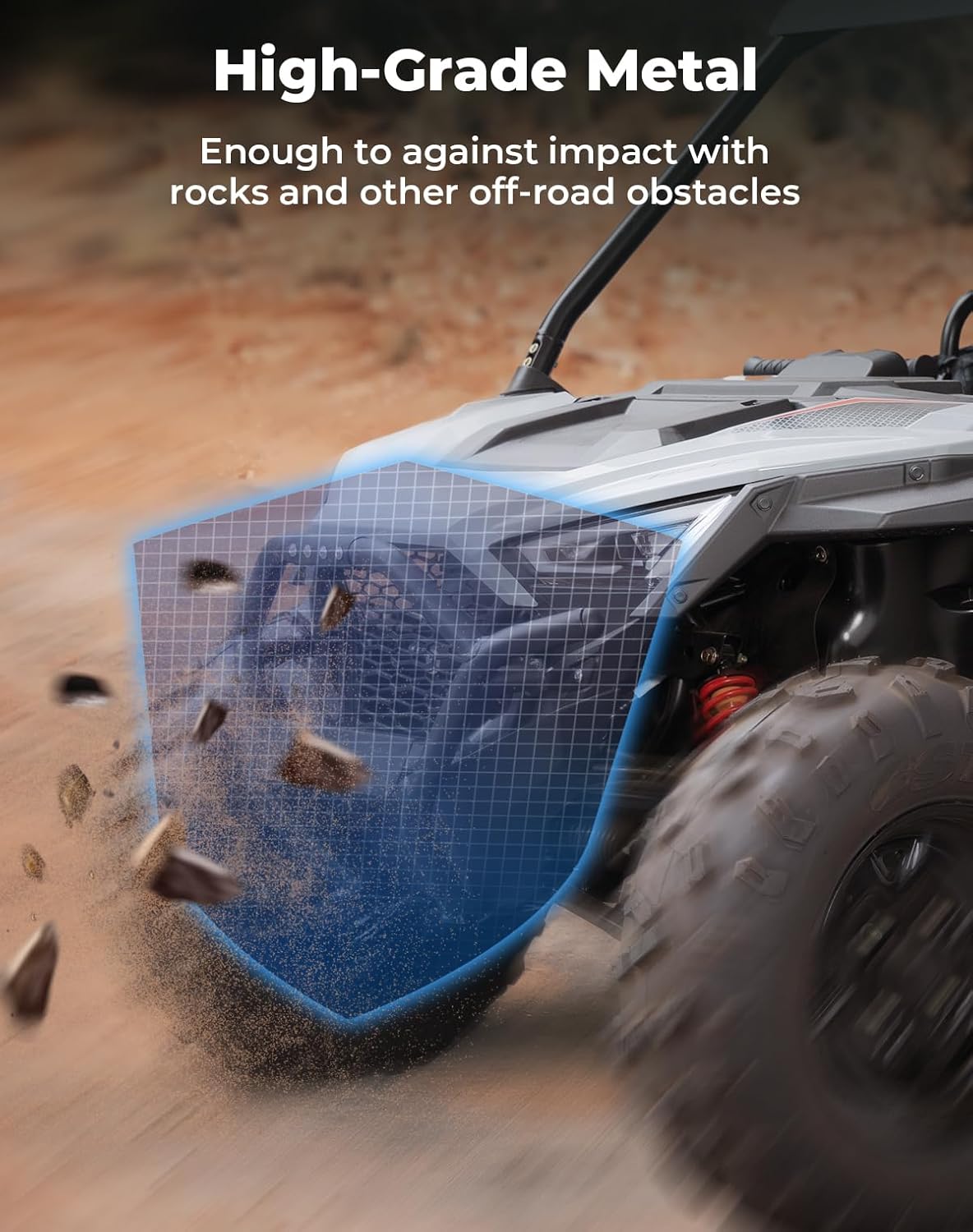 KEMIMOTO UTV Front Bumper Compatible with 2022-2026 Polaris RZR 200, Electrophoretic Finish, Pre-Drilled for Lights, Full Front Protection, Durable and Rustproof, Replaces 2884577