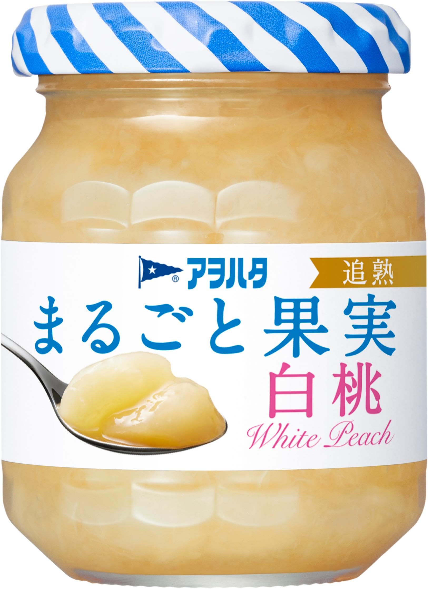 アヲハタ まるごと果実 白桃125g ジャム オールフルーツ 砂糖不使用