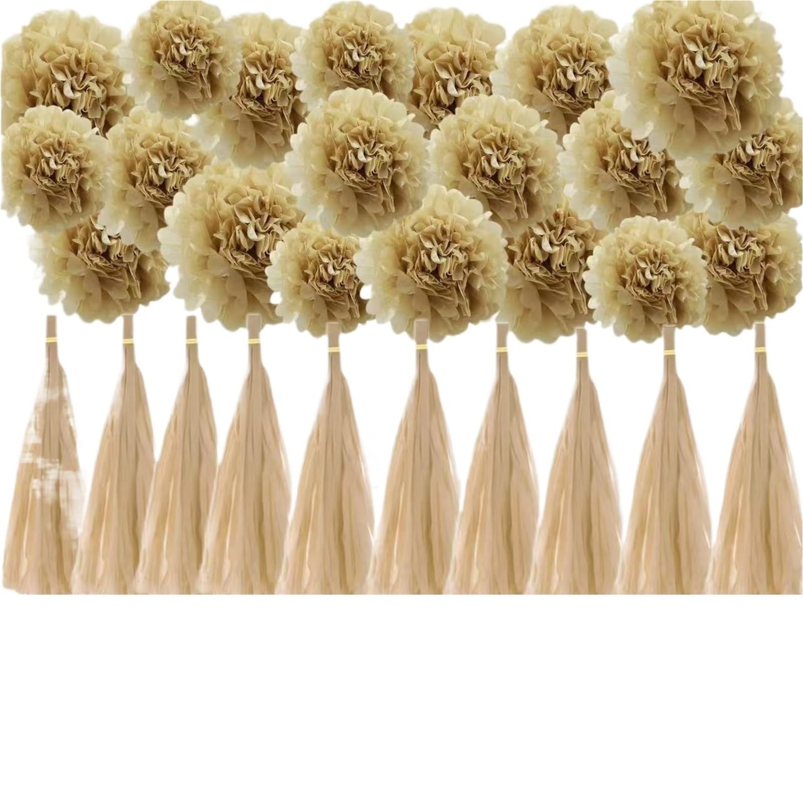 Pompones Decoracion Borla de pompones papel tisú | 30 piezas for decoración de fiesta, ceremonia, aniversario de boda, cumpleaños