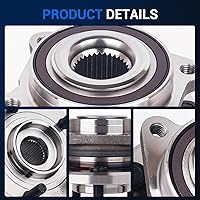 Vista 5 de Autoround 513263 Conjunto de buje y rodamiento de rueda delantera (codificador ABS) Compatible con Chrysler 200 2011-2014, Sebring/Cirrus 2007-2010