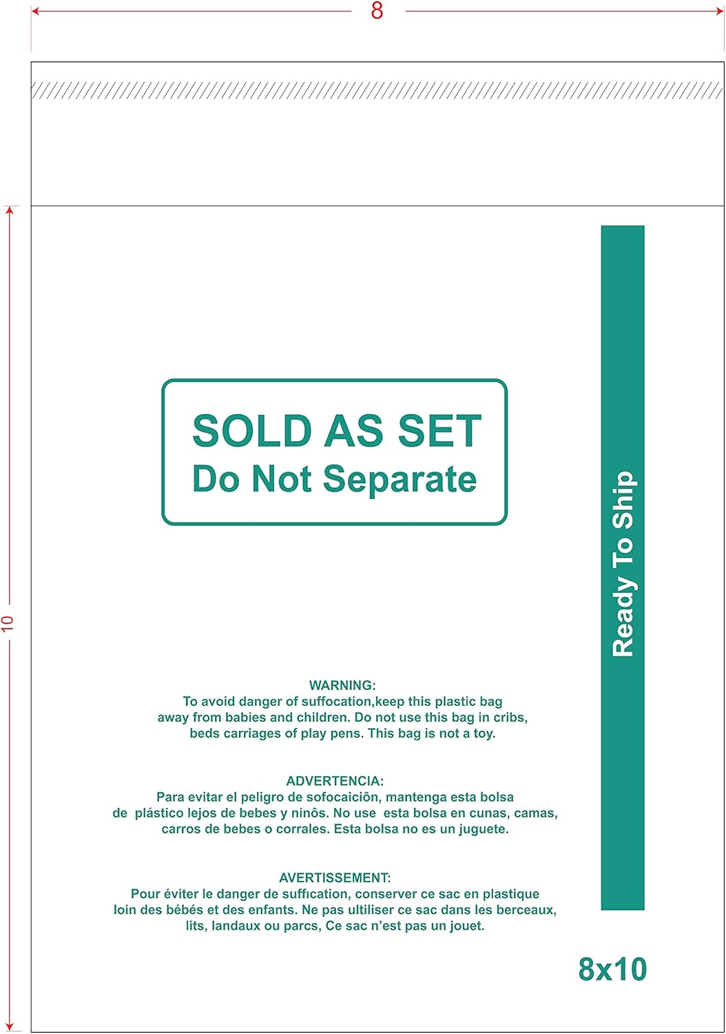 PapaPacks Polybags Shipping Bags with Suffocation Warning Sold As Set