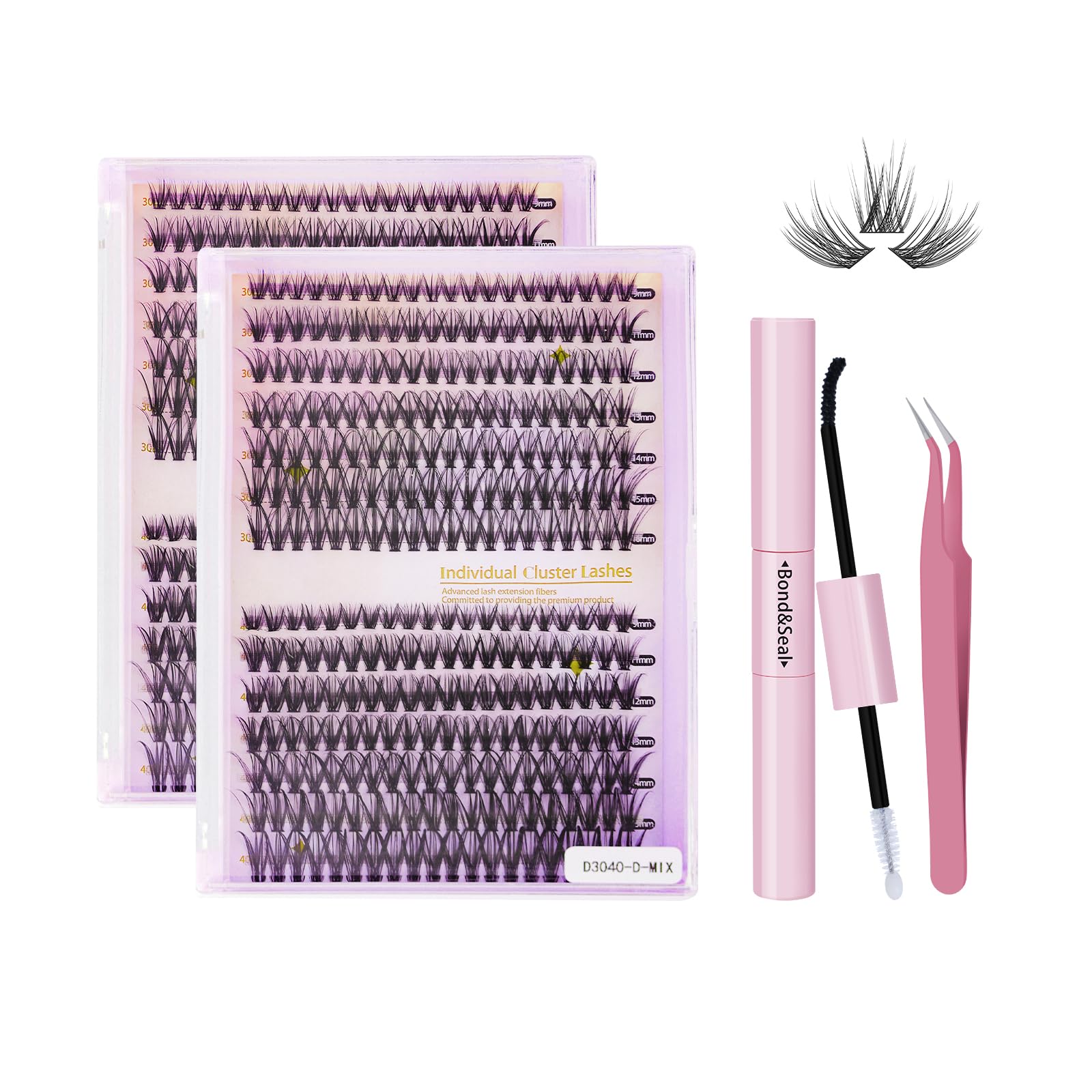 catlinez Kit Pestañas Pelo a Pelo DIY de 280PCS Extensiones de Pestañas,Pestañas Postizas Esponjosas Exquisitas 30D+40D, Utilizada Para Expandir Las Pestañas y Agrandar Los Ojos