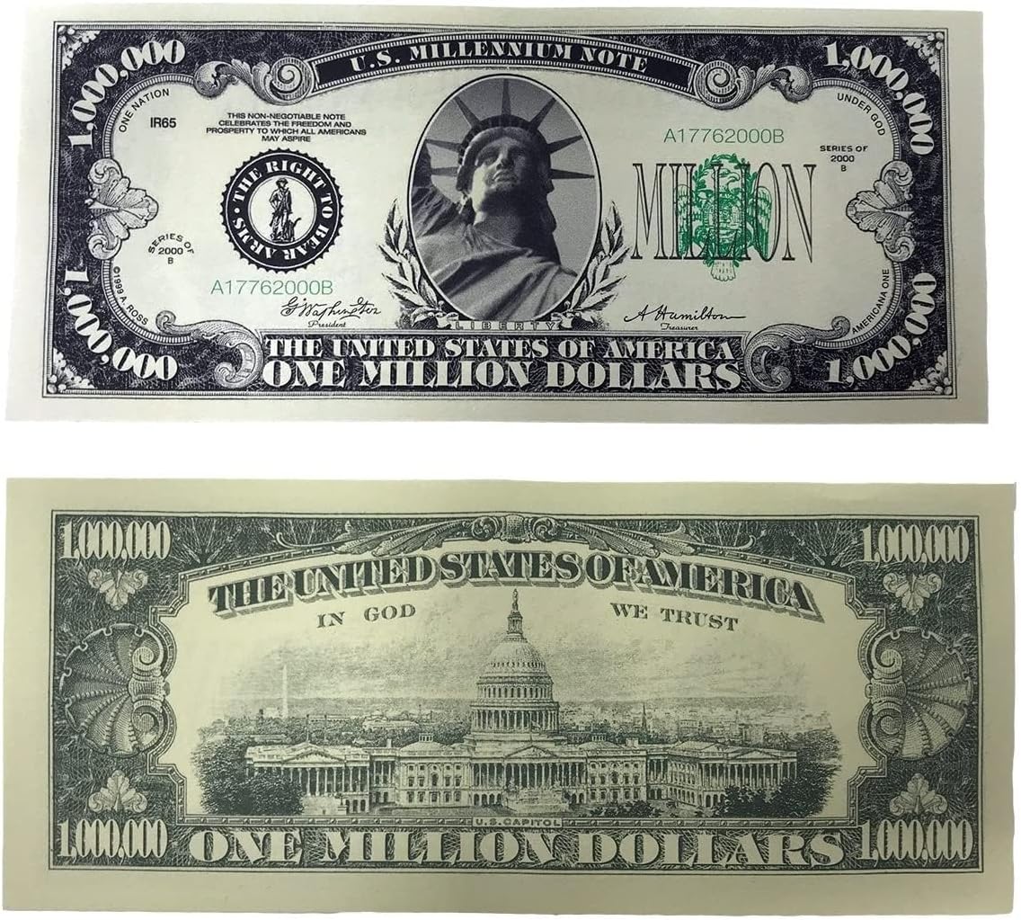 Traditional One Million Dollar Bill - Single
