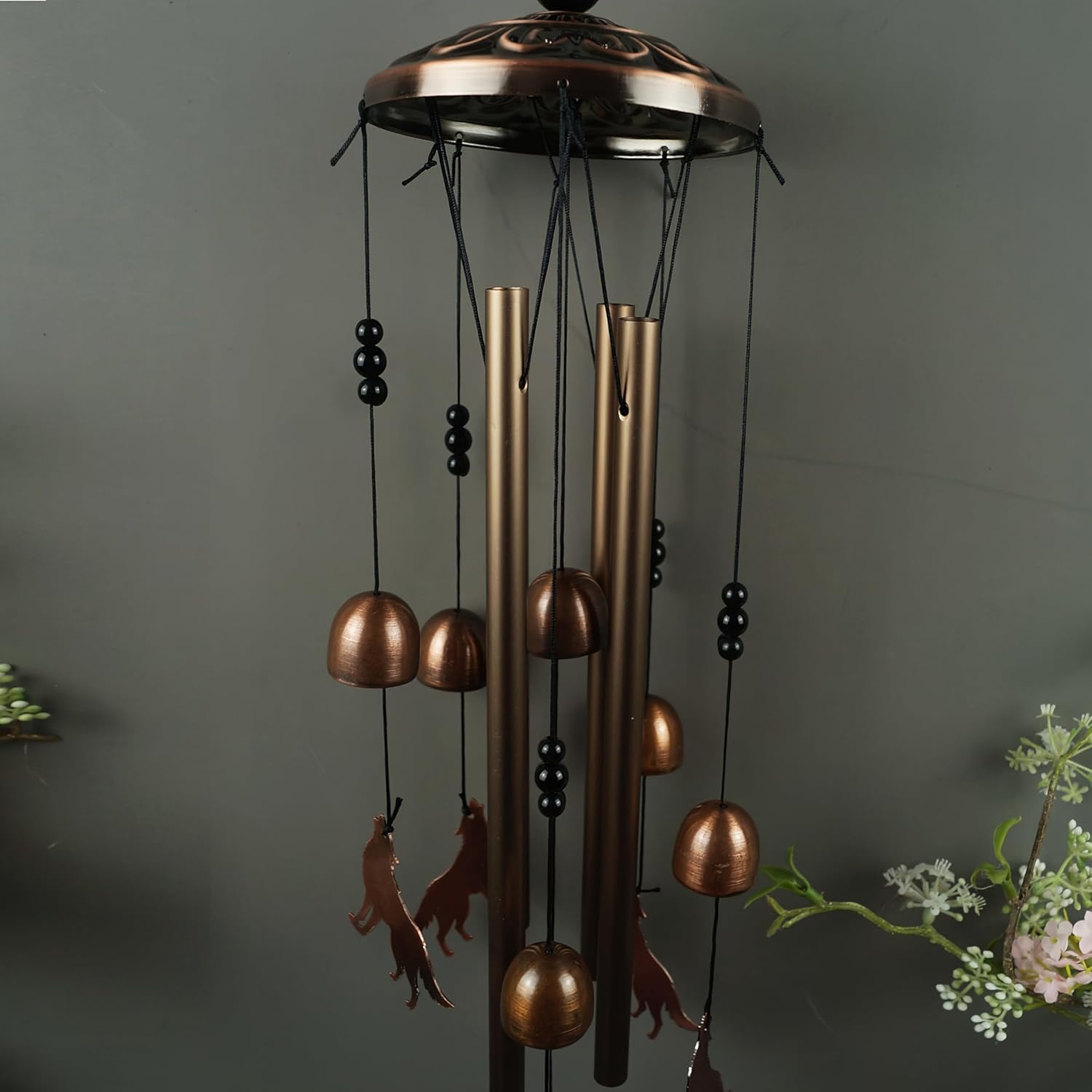 Wolf Wind Chimes for Outside,Wolf Gifts for Women/Men/Sympathy Gift/Memorial Gifts/Birthday Festival Metal windchimes Outdoors/Indoors,Patio,Garden Decor,Home,Porch,Yard Decor (Wolf)