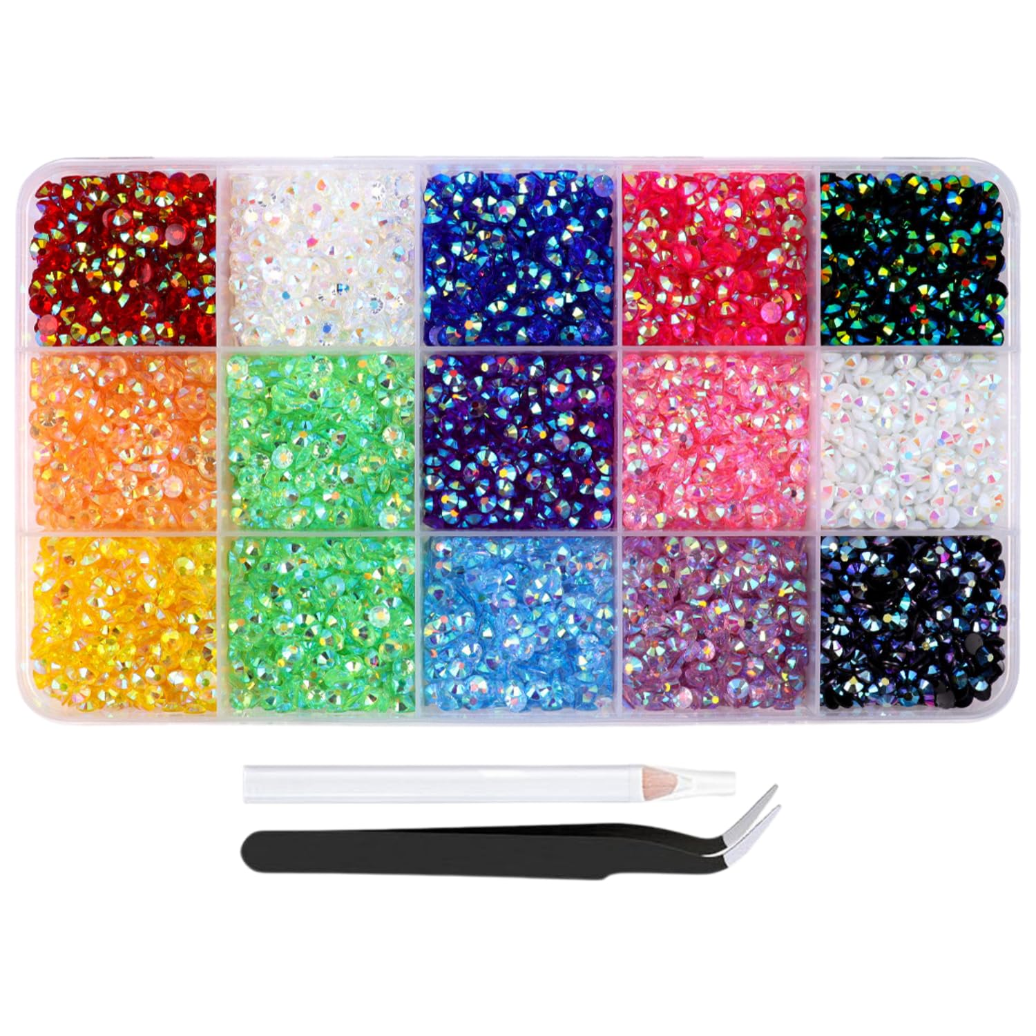 Amazon.co.jp: ラインストーン ネイルパーツ デコ A.ビビッドカラー