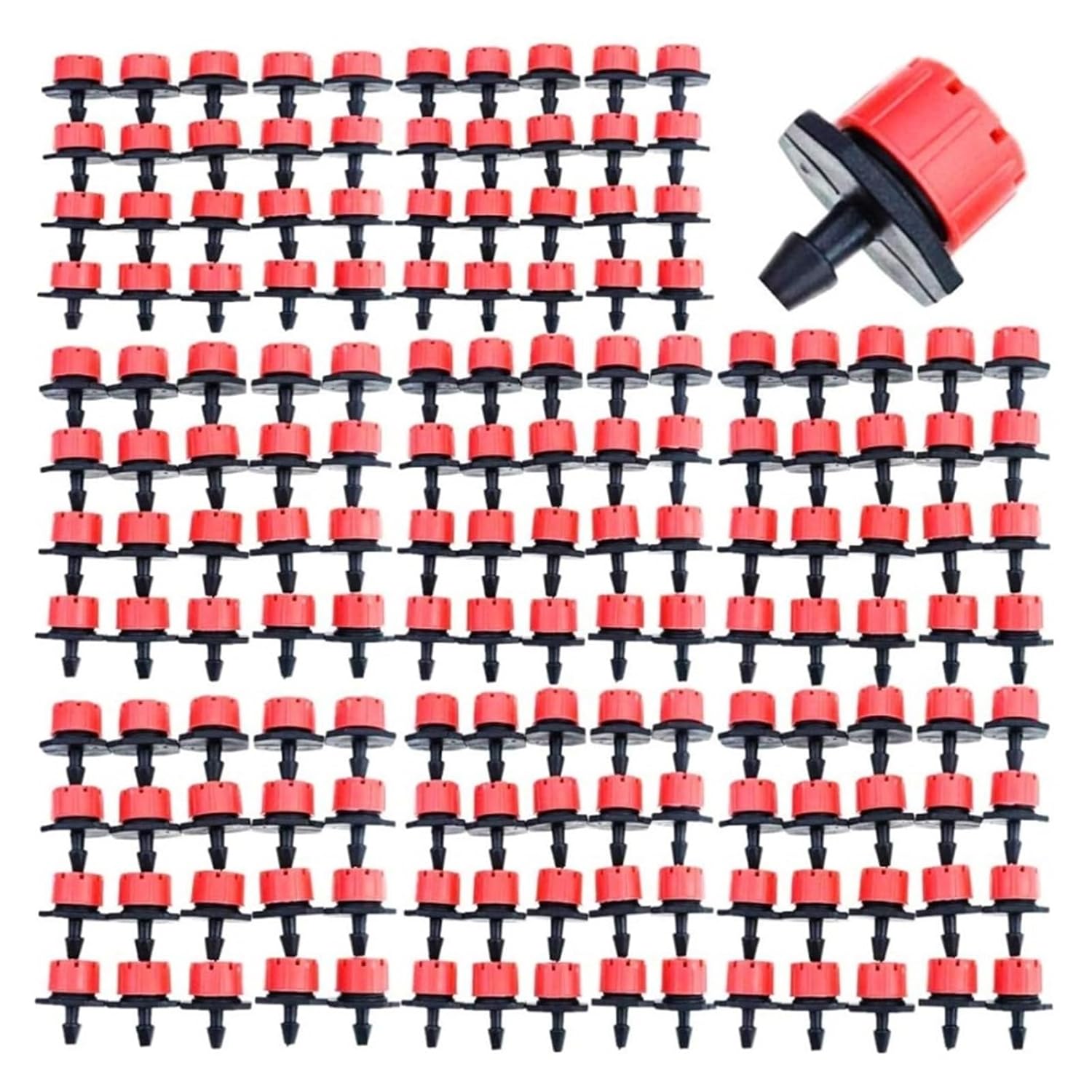 Adjustable Irrigation Drippers 50/100 Pieces 8 Hole Adjustable Irrigation Dripper Sprinkler Emitter Micro Drip for Watering System(Blue 100Pcs)
