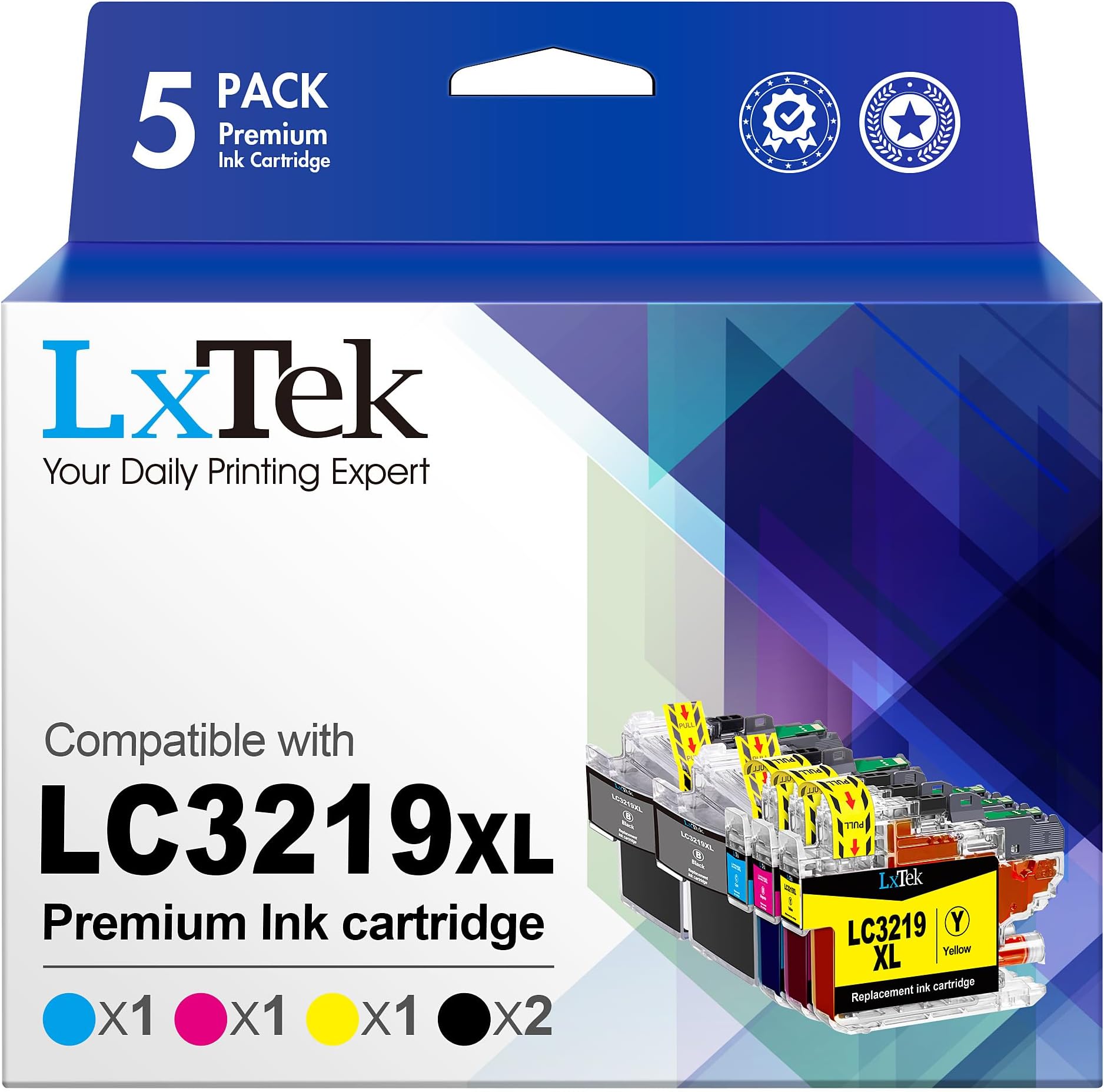 DI Ink Cartridges For Brother LC3017 (2 Black, Cyan, Magenta, Yellow, 5pk) Compatible With: MFC-J5330DW, MFC-J5335DW, MFC-J5730DW, MFC-J6530DW & MFC-J6930DW - Foto 4