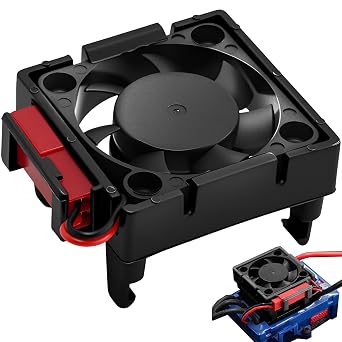 VXL-3s ESC Heat Sink Cooling Fan 28000RPM ESC Fan Heatsink for 1/8 1/10 RC Car Truck, Compatible with Traxxas Bandit/Slash/Stampede/Rustler 2WD/4X4 VXL-3s, Replace for #3340 VelineonBlack