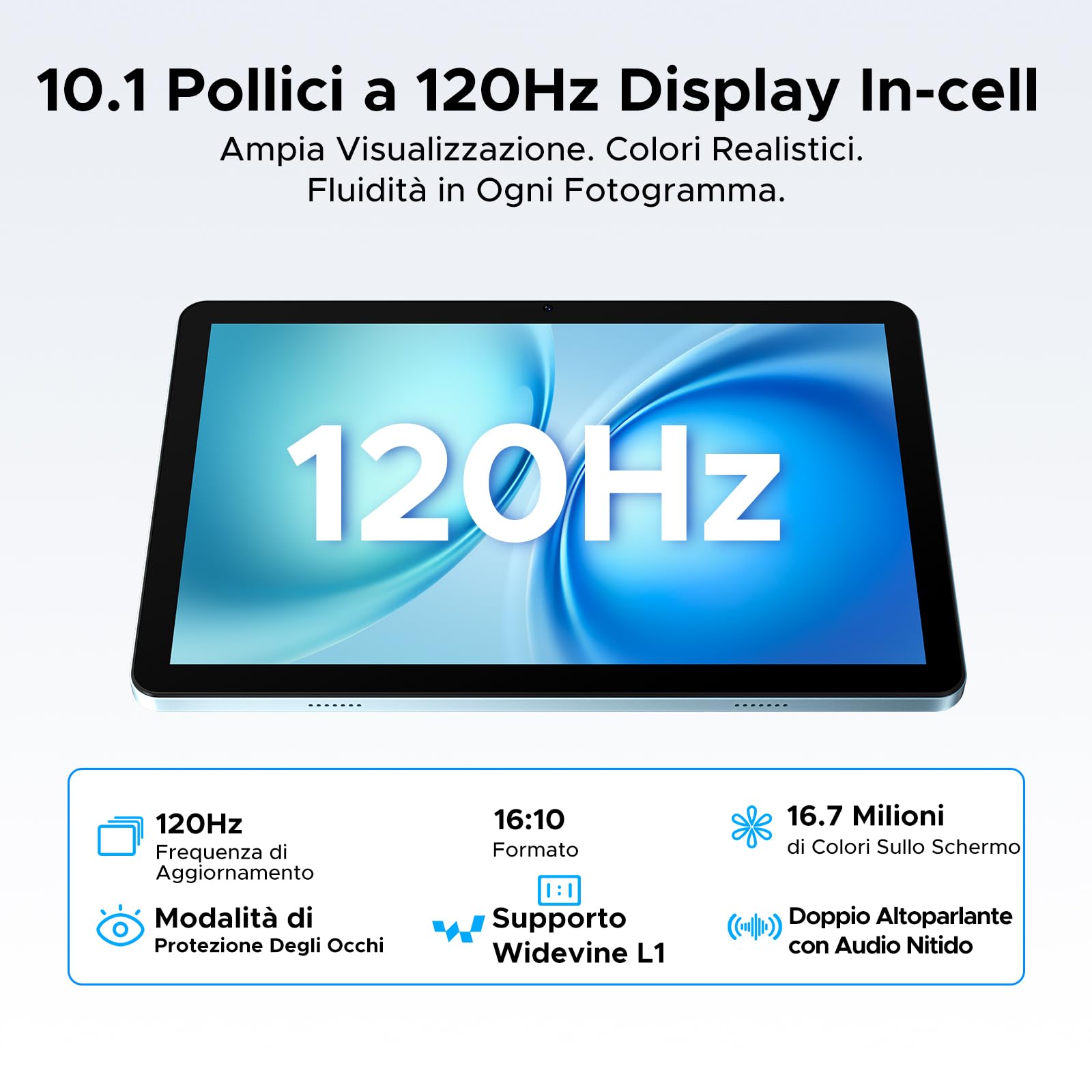 Tab G5 Tablet 10 Pollicii 120Hz IPS HD,Tablet Com SIM, 20GB + 128GB (2TB TF) Unisoc T7200 Tablet Android 16/Gemini AI,7500mAh, 8MP/Widevine L1/8mm Ultrasottile/2 Altoparlanti/Face ID/GPS/BT5.0