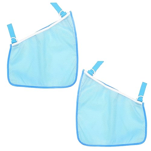 Miniatura 7 de Paquete de 2 redes universales de malla para cochecito lateral y organizador, correas antideslizantes y ajustables, espacio de almacenamiento