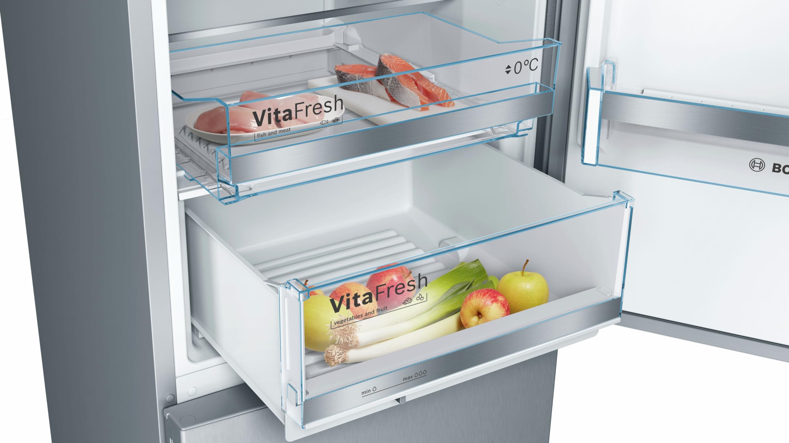Bosch Serie 6 KGE39AICA Kühl-Gefrier-Kombination 201x60 cm 249 L Kühlen 94 L Gefrieren LowFrost VitaFresh 38 dB LED AntiFingerprint