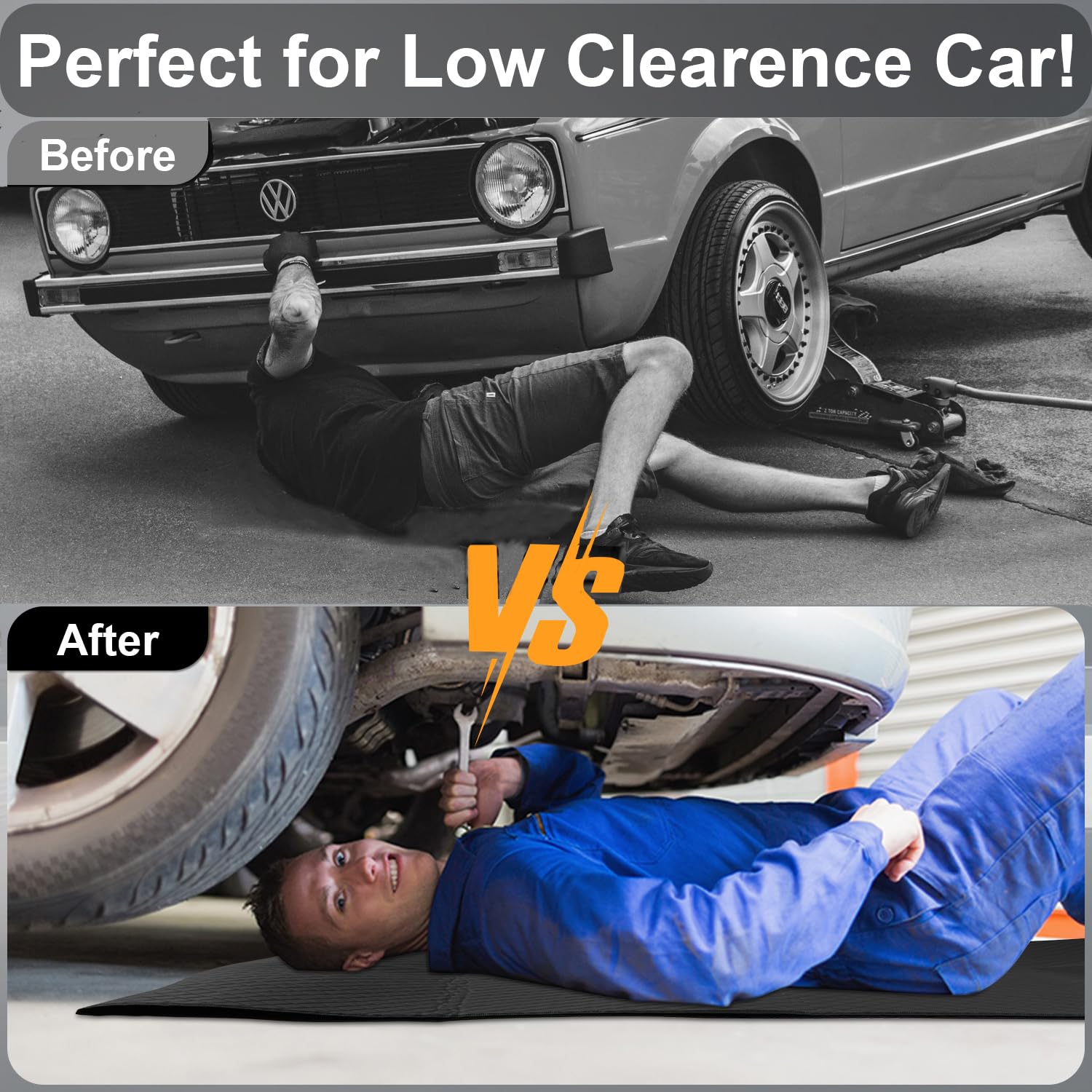 SUNCARACCL Alfombrilla mágica para reparación de Coche, 60 x 28 Pulgadas, Plegable, con Bolsa de Almacenamiento, Alfombrilla mecánica para Poca Distancia, Herramienta de reparación de automóviles