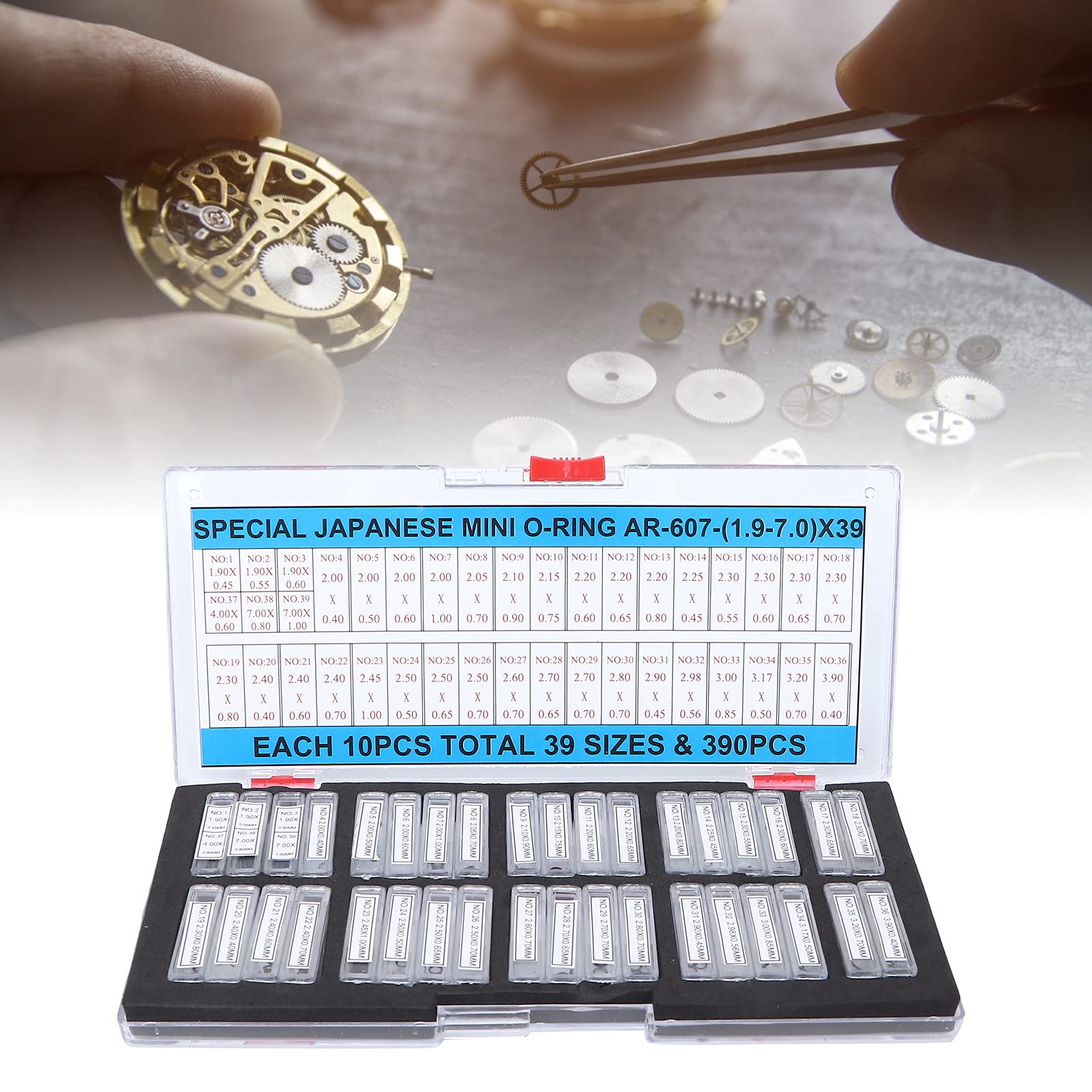 Anello Guarnizione posteriore dell'orologio Set di rondelle di tenuta in gomma Kit guarnizioni dell'orologio O-ring di ricambio Guarnizioni impermeabili dell'orologio Accessorio