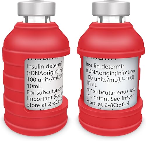 Funda protectora de insulina a través de botella para diabéticos, funda protectora de silicona para proteger tu frasco de insulina de rotura, para