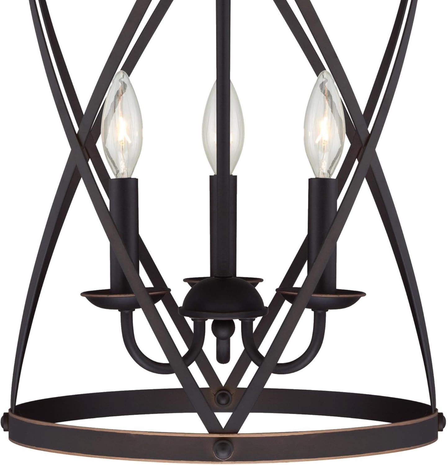 Westinghouse Lighting 6303700 Isadora Three-Light Indoor Chandelier, Oil Rubbed Bronze Finish with Highlights,
