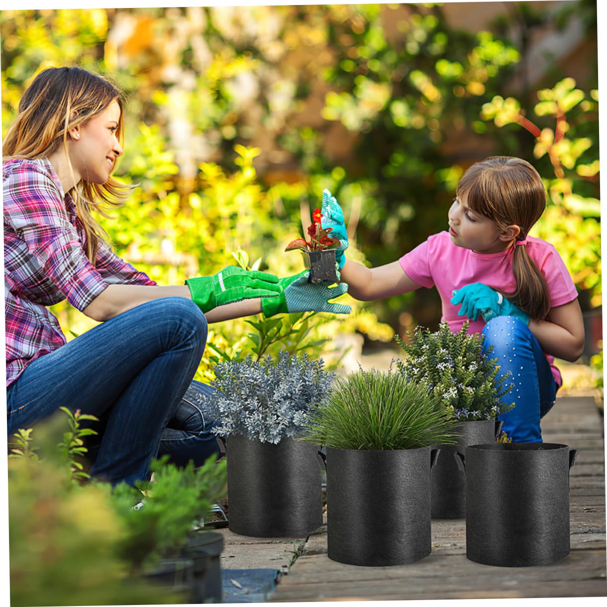 Sosoport 16 Uds Macetero para Estanque Acuático Bolsa para Plantar Patatas Bolsa para Macetero De Flores Bolsa Portátil para Vivero Bolsa para Plantas Bolsas para Vivero De Flores