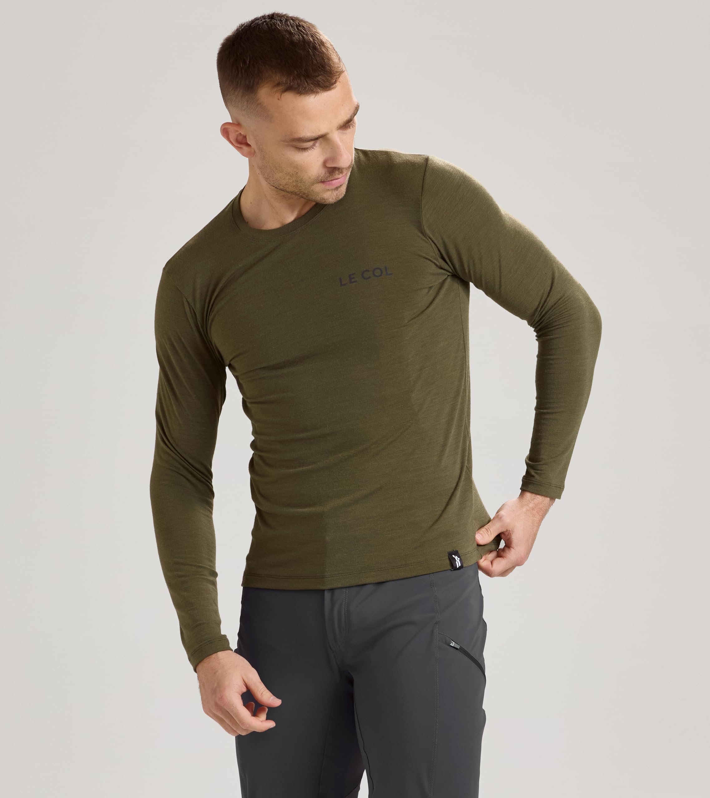 LE COL ARC Herren Merino Langarm T-Shirt | Italienische Merino-Mischung Radsport Top | Schneller Feuchtigkeitstransport, temperaturregulierend | S-XL