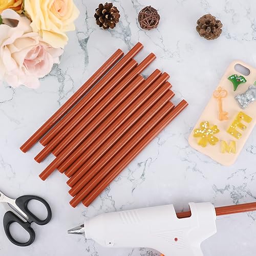 Miniatura 6 de ENPOINT Barras de pegamento caliente marrón tamaño completo, 8 pulgadas de largo x 0.43 pulgadas de diámetro, paquete de 36 barras de pegamento