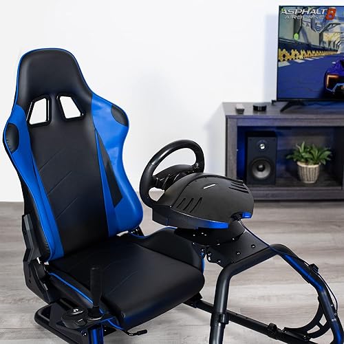 Miniatura 8 de VIVO Racing Simulator Cockpit with Wheel Stand, Gear Mount, Chair and Frame Only, Fits Logitech, Thrustmaster, Fanatec, Compatible with Xbox One,