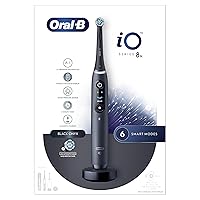 Oral-B Spazzolino Elettrico Ricarcabile iO 8N Nero, 2 Testine Di Ricambio