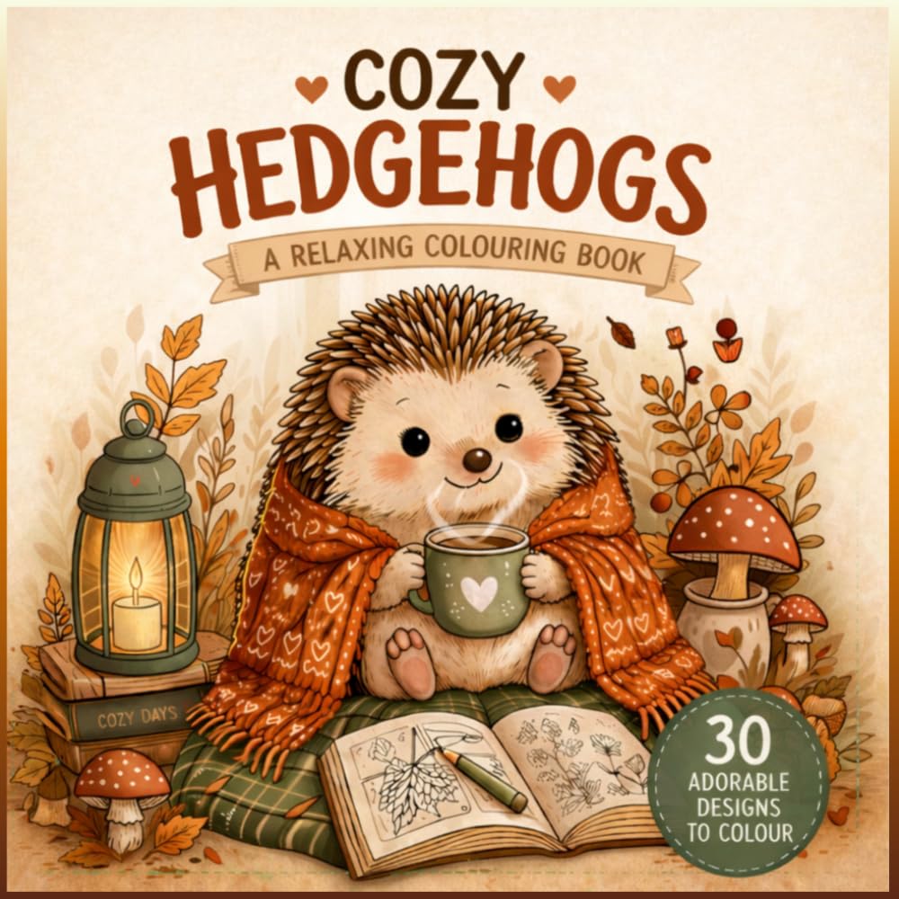 Cozy Hedgehogs: A Relaxing Colouring Book