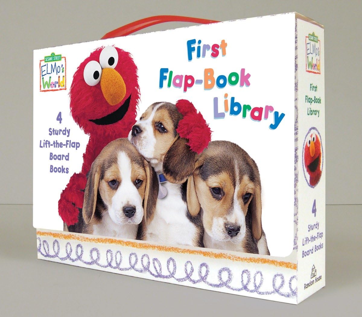 Elmo's World: First Flap-Book Library (Sesame Street): Balls!; Puppies!; Babies!; Food! Board book – Lift the flap, 9 September 2008
