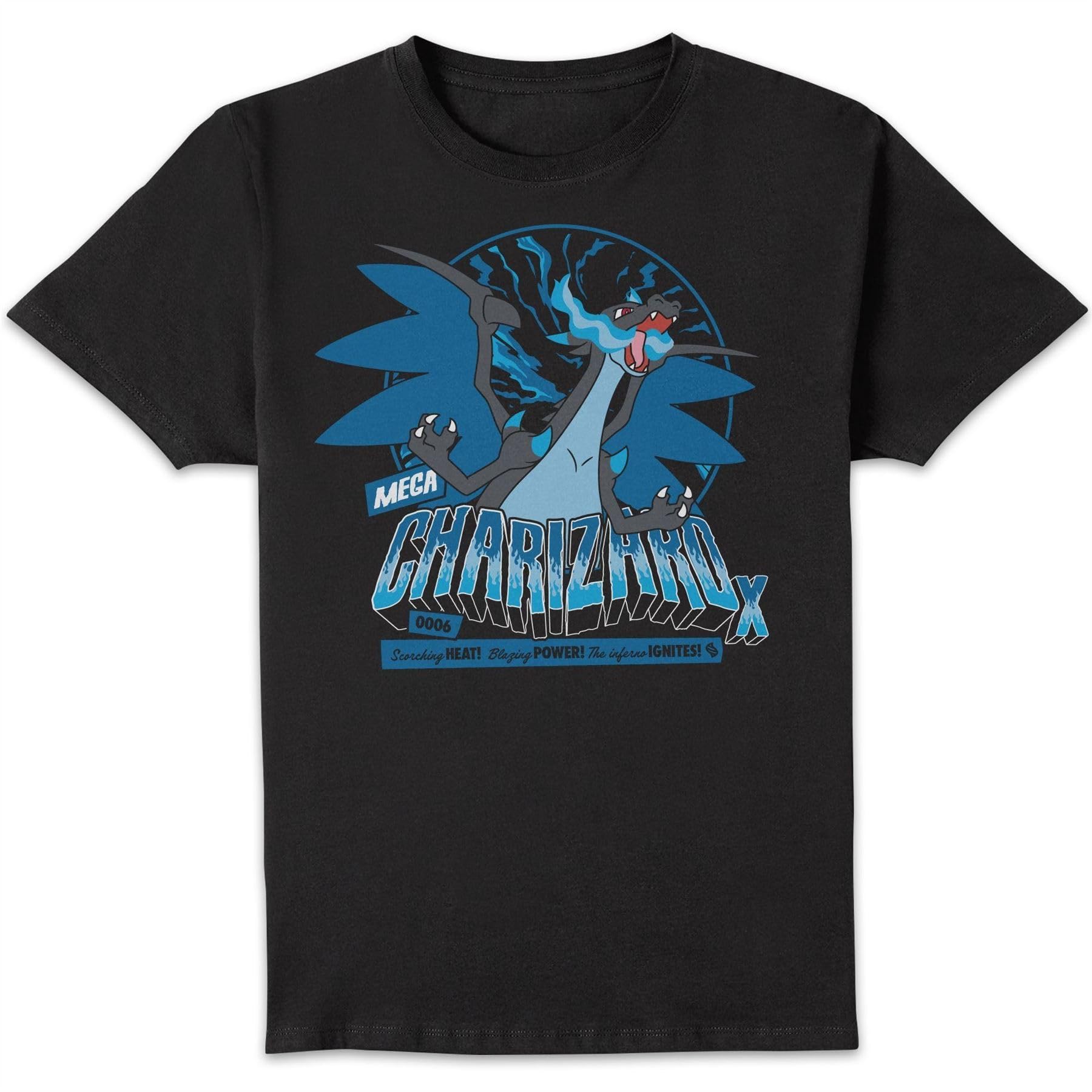 Pokemon Men's Black Mega Charizard X T-Shirt - | Size: Xl