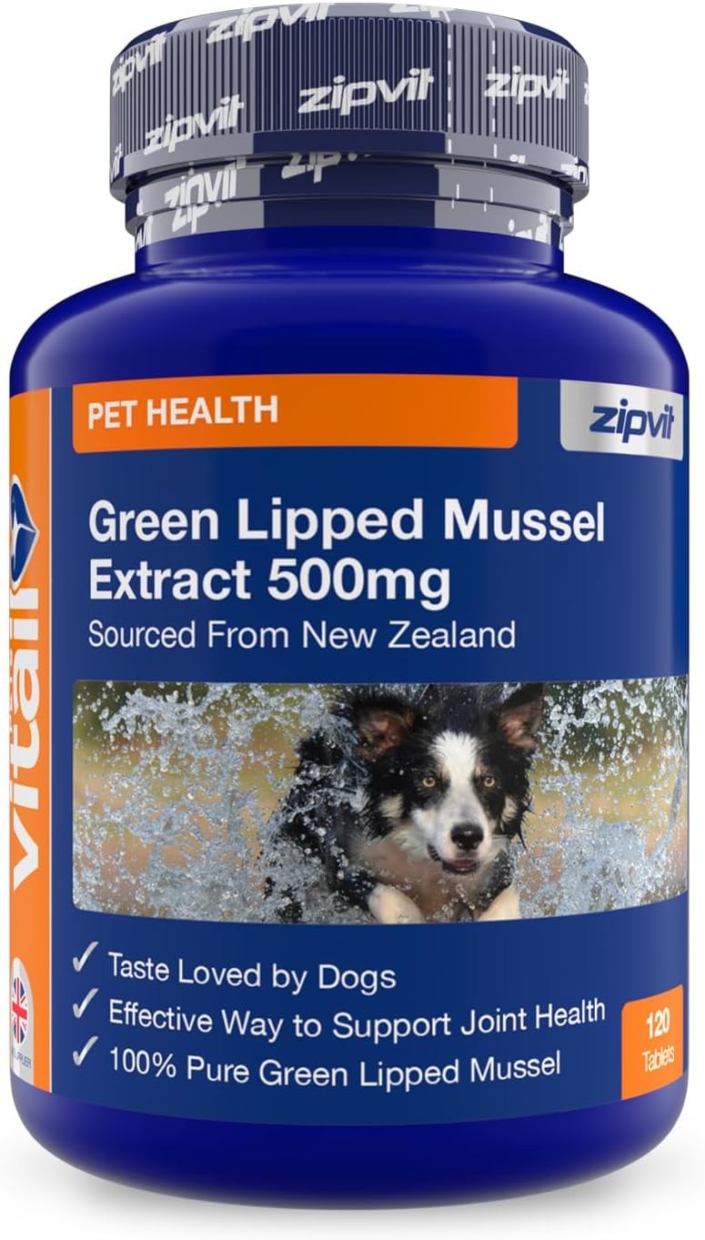Green Lipped Mussel for Dogs | 500mg High Strength | 120 Tablets | Formulated for Your Dogs Health & Vitality